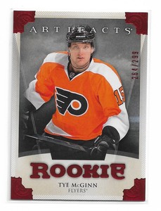 2013-14 Upper Deck Artifacts Rookies Ruby 264/299 Tye McGinn #196 Rookie RC