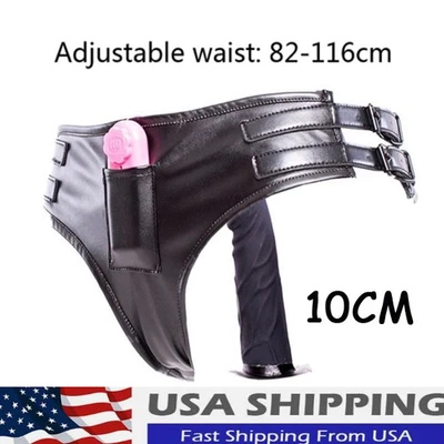 Mujeres Arnés con Correa Bragas Correa Silicona Consolador Anal Butt Plug Lesbiana Foto 1 de 4
