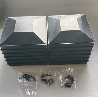 Tapas de poste 5-1/2 X5-1/2 paquete de .12, negras.Leer descripción Foto 1 de 3