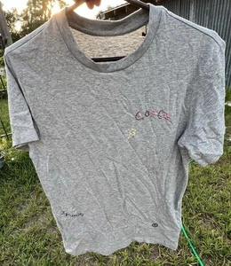 Coach Women’s Heather Grey Diary Script T-Shirt C7832 - Size XS, New w/Tags - Picture 1 of 24