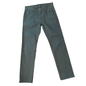 THEORY Button Fly Raffi Slim Fit Jeans Mens 32 Waist 32 Inseam Charcoal Denim - Picture 1 of 8