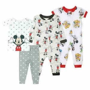 Mickey Mouse Character Infant 4-piece Sleep Set, Gray - Picture 1 of 6