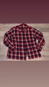 Camisa para mujer Duluth Trading Co manga larga con botones talla 2XL roja a cuadros usada en excelente estado - Imagen 1 de 5