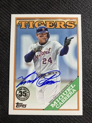2023 Topps Miguel Cabrera 1988 35th Anniversary AUTO on card Detroit Tigers - Image 1 of 2