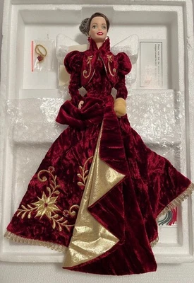 Muñeca Barbie de porcelana Holiday Ball #18326 Swarovski sin caja 1997 excelente Foto 1 de 4