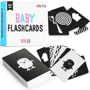 Newborn Flash Cards, Set of 50 Black and White High Contrast Baby Flashcards,... - Picture 1 of 9