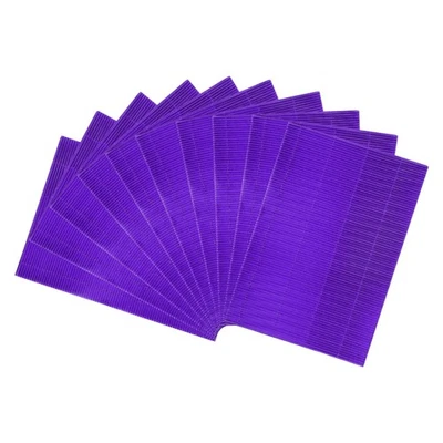 10 Sheets A4 Purple Metallic Corrugated Cardboard Paper for DIY - Image 1 of 4