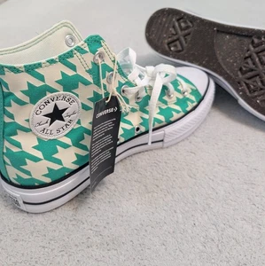 Converse Women's 10.5 Chuck Taylor All Star Hi Top Sneaker 8.5 Men's Houndstooth - Picture 1 of 7