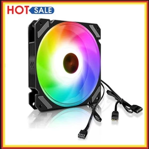 Refroidisseur CPU ARGB 120mm 4 Broches Radiateur PC Boîtier Ordinateur Ventilateur Refroidissement - Photo 1/5