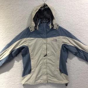 The North Face Jacket Women Size Small White Blue Hyvent Hooded Winter Ski - Picture 1 of 12