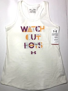 Youth Girls Under Armour Tank Watch Out Boys Top Tee Sport Athletic UA - Picture 1 of 4