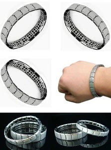 2024 Model: Germanium Stone Titanium Health/Relief Expandable Magnetic Bracelet - Picture 1 of 6