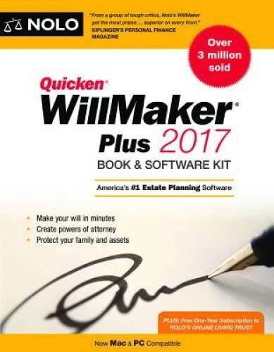Quicken Willmaker Plus 2017 Edition: Book & Software Kit - ACCEPTABLE - Image 1 of 1