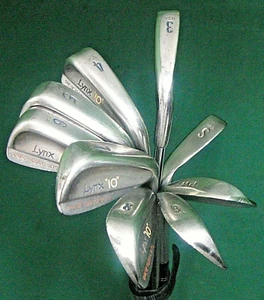 Vintage Combi Set of 9 x Lynx Limited "10" Irons 3-SW Regular Steel Shafts - Picture 1 of 6