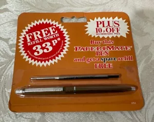 Vintage Papermate Powerpoint - Brown/Chrome Ballpoint Pen - NEW / Sealed - Picture 1 of 6