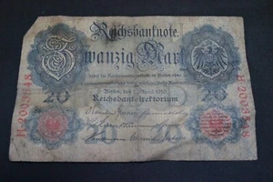 Billete del Reichs 20 marcos Berlín 19 de febrero de 1914 fresco banco buen estado - Imagen 1 de 12