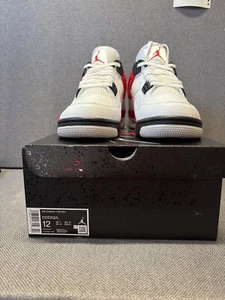 DS Air Jordan 4 Retro "Red Cement" DH6927-161 Size Men 12 - Picture 1 of 16