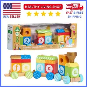 Toddler Wooden Block Train Set: Educational Toy for Early Learning & Play - Picture 1 of 10