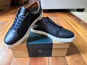 Charles Tyrwhitt Mens US 10 UK 9 Navy Blue Leather Sneakers - New, Worn 1 hour - Picture 1 of 13