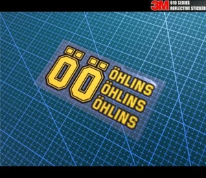 5 Pics OHLINS ADVANCED SUSPENSION Reflective Sticker Set #O02 - Picture 1 of 2