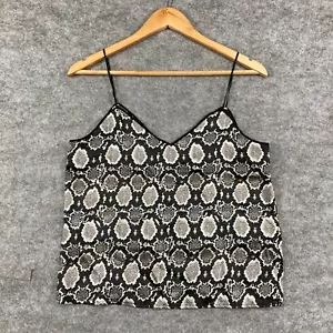 Topshop Womens Camisole Tank Top Size 8 Multicoloured Animal Print V-Neck 16319 - Picture 1 of 11