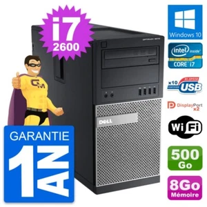 PC Tour Dell OptiPlex 9010 Intel i7-2600 RAM 8Go Disque 500Go Windows 10 Wifi - Photo 1/6