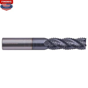 4 Flöte Vollhartmetall 3/4" x 2-1/4" x 5" Schruppen Schaftfräser - ALCrSiN beschichtet - Bild 1 von 7