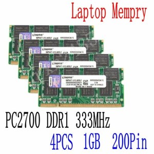 4GB 4x 1GB DDR 333Mhz PC1-2700 200 Pin SODIMM RAM Laptop Kit Speicher für Kingston