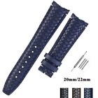 Replacement Leather Watchband Fit For I.W.C Curved End Folding Clasp Watch Strap