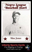 1986 Fritsch Negro League Baseball Stars #79 Slim Jones Philadelphia Stars