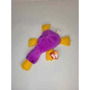 MWMT 1993 Patti the Platypus Magenta Beanie Baby 4025 No Stamp German TAG - Picture 1 of 8