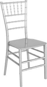 Silver Resin Chiavari Chair - Commercial Quality Stackable Wedding Venue Chair - Picture 1 of 5