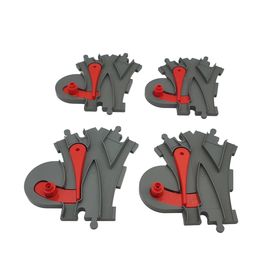 Lego® Duplo Eisenbahn Schienen 4 TRAIN GRAU (DBG) Weichen ROT TRACK ZUG GLEIS - Bild 1 von 1