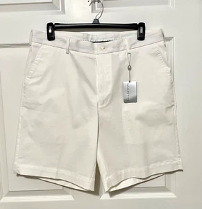 Martin The Club Shorts White Twill Flat Front w/Stretch Mens Size 38 NWT - Picture 1 of 7