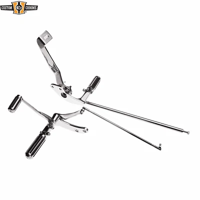 Kit de montaje de clavijas acanaladas de control delantero cromadas aptas para Harley Dyna Glide 1991-14 Foto 1 de 4