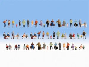 18401 Noch HO Mega-Spar-Set Figuren, 60 Figuren, ohne Bänke, GMK Eisenbahn Hobby - Bild 1 von 2