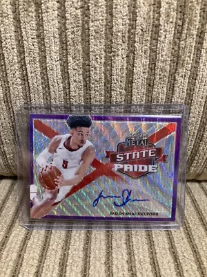 2022 Leaf Metal State Pride Jaden Shackelford Auto #’d /25 NBA Basketball Autogr - Image 1 of 3