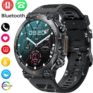 Für Xiaomi Android Smartwatch Herren Taktisch Militär Bluetooth Anruf Blutdruck- - Zdjęcie 1 z 22
