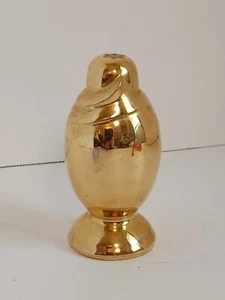 Vintage 22K Gold Warranted Salt Shaker Made in USA Swirl Ceramic - Picture 1 of 8