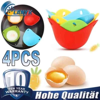Silikon-Ei-Pochierer BPA-frei Silikon in Lebensmittelqualität EierPochier-Tassen - Bild 1 von 4