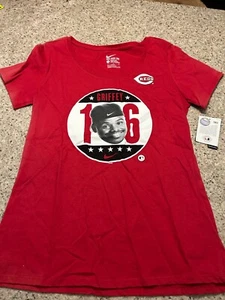 New Nike T Shirt Athletic Cut Ken Griffey Reds Women’s T-shirt Red Large READ! - Picture 1 of 2