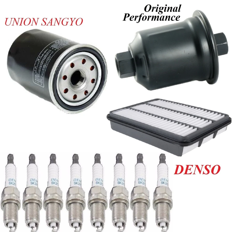 Kit de puesta a punto aire aceite filtros combustible bujías para TOYOTA TUNDRA V8 4,7 L 2000-2003 Foto 1 de 1