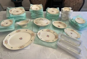 RARE Vintage Homer Laughlin Eggshell Georgian Floral China Set of 82 Pieces - Picture 1 of 22