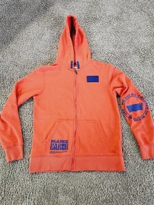 Rare Youth Levi's "Planet Earth" Full Zip Hoodie Jacket Orange Large 12-13 YRS - Picture 1 of 8