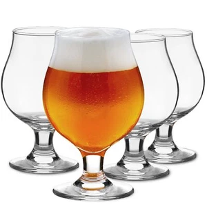 Beer Glasses Set of 4 16 OZ Classic Craft Goblet Premium Tumbler Pub Unique - Picture 1 of 8