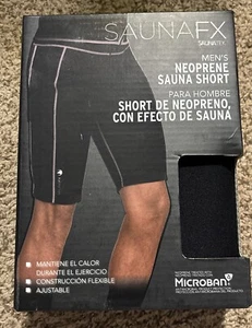 SaunaFX Men's S Neoprene Sauna Short SaunaTek Black New - Picture 1 of 2