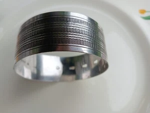 VINTAGE STERLINGSILBER JS GÜRTELSCHNALLE ARMBAND STIL, ADJ 5-6,5cm x 2,5cm, 925 - Bild 1 von 13