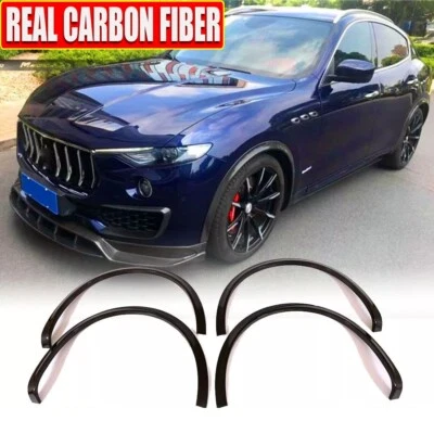 Fits Maserati Levante 2016-18 REAL CARBON Wheel Eyebrow Trim Fender Flares Cover - Image 1 of 4