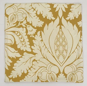 Pottery Barn Coarse Weave Throw Pillow Cover 20x20 Paisley Gold White - Picture 1 of 4