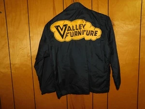 Vintage Jacket Youth Size Small Black EMPIRE Advertising Valley Furniture 1960's - Picture 1 of 6